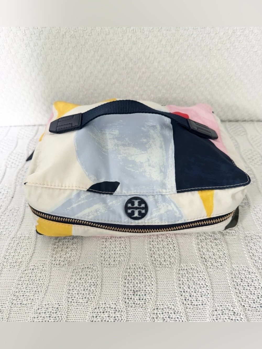 Tory Burch printed nylon cosmetic case